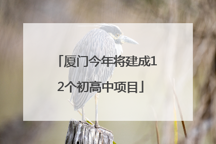 厦门今年将建成12个初高中项目