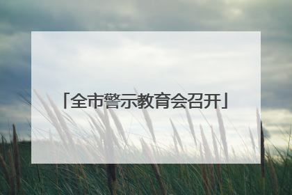 全市警示教育会召开