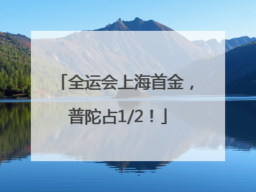 全运会上海首金，普陀占1/2！