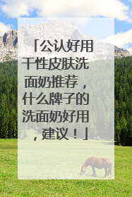公认好用干性皮肤洗面奶推荐，什么牌子的洗面奶好用，建议！