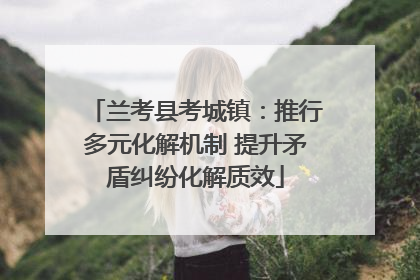 兰考县考城镇：推行多元化解机制 提升矛盾纠纷化解质效