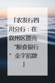 农发行四川分行：在叙州区擦亮“粮食银行”金字招牌