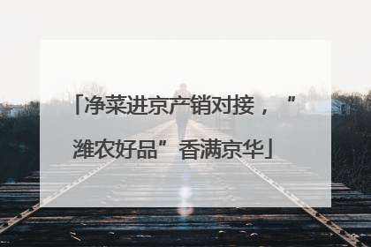 净菜进京产销对接，“潍农好品”香满京华