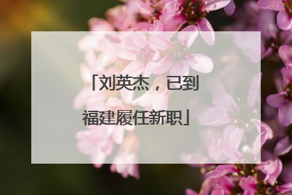 刘英杰，已到福建履任新职
