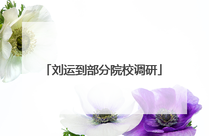 刘运到部分院校调研