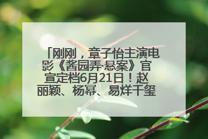 刚刚，章子怡主演电影《酱园弄·悬案》官宣定档6月21日！赵丽颖、杨幂、易烊千玺等角色海报曝光