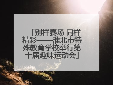 别样赛场 同样精彩——淮北市特殊教育学校举行第十届趣味运动会