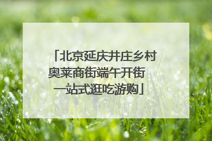 北京延庆井庄乡村奥莱商街端午开街 一站式逛吃游购