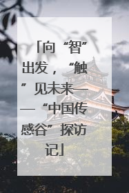 向“智”出发，“触”见未来——“中国传感谷”探访记