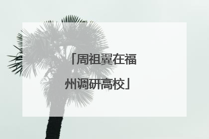 周祖翼在福州调研高校