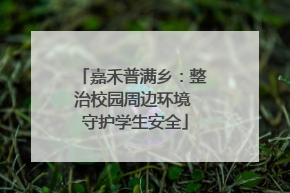 嘉禾普满乡：整治校园周边环境 守护学生安全