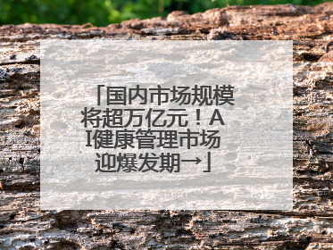 国内市场规模将超万亿元！AI健康管理市场迎爆发期→