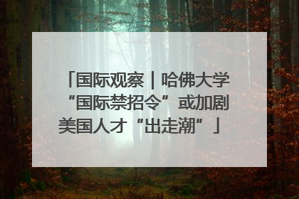 国际观察｜哈佛大学“国际禁招令”或加剧美国人才“出走潮”