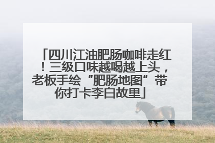 四川江油肥肠咖啡走红！三级口味越喝越上头，老板手绘“肥肠地图”带你打卡李白故里