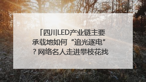 四川LED产业链主要承载地如何“追光逐电”？网络名人走进攀枝花找答案｜网络名人四川行