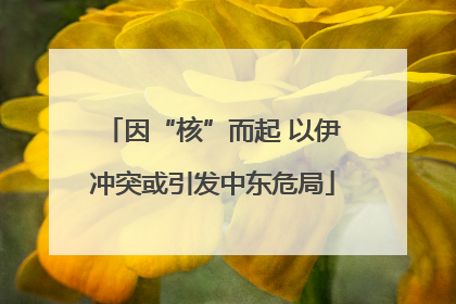 因“核”而起 以伊冲突或引发中东危局