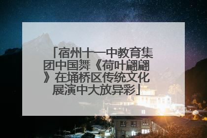 宿州十一中教育集团中国舞《荷叶翩翩》在埇桥区传统文化展演中大放异彩