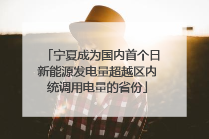 宁夏成为国内首个日新能源发电量超越区内统调用电量的省份