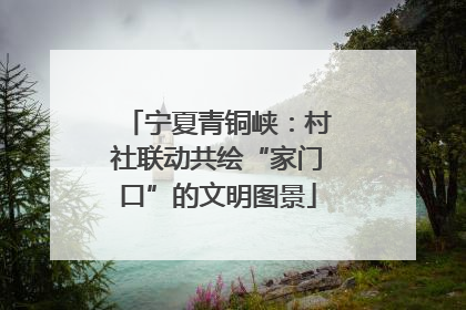 宁夏青铜峡：村社联动共绘“家门口”的文明图景