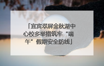 宜宾翠屏金秋湖中心校多举措筑牢“端午”假期安全防线