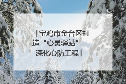 宝鸡市金台区打造“心灵驿站” 深化心防工程