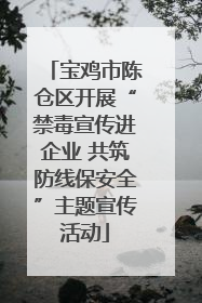 宝鸡市陈仓区开展“禁毒宣传进企业 共筑防线保安全”主题宣传活动
