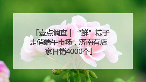 壹点调查｜“鲜”粽子走俏端午市场，济南有店家日销4000个