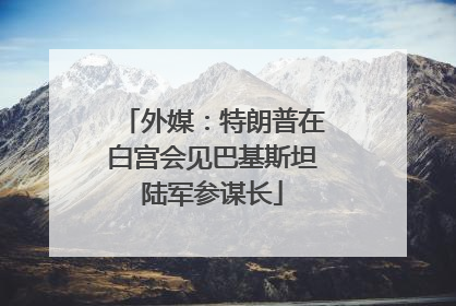 外媒：特朗普在白宫会见巴基斯坦陆军参谋长