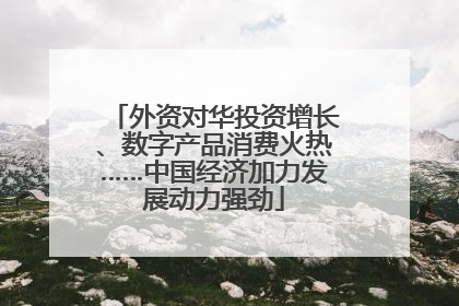 外资对华投资增长、数字产品消费火热……中国经济加力发展动力强劲