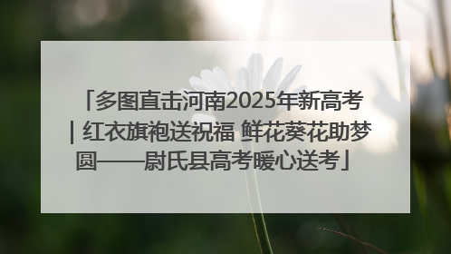 多图直击河南2025年新高考｜红衣旗袍送祝福 鲜花葵花助梦圆——尉氏县高考暖心送考