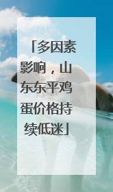 多因素影响，山东东平鸡蛋价格持续低迷