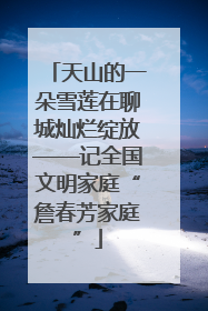 天山的一朵雪莲在聊城灿烂绽放——记全国文明家庭“詹春芳家庭”