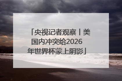 央视记者观察丨美国内冲突给2026年世界杯蒙上阴影