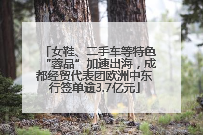 女鞋、二手车等特色“蓉品”加速出海，成都经贸代表团欧洲中东行签单逾3.7亿元