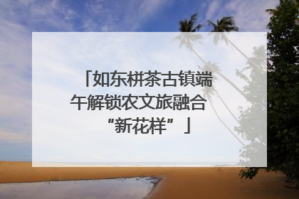 如东栟茶古镇端午解锁农文旅融合“新花样”