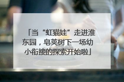 当“虹猫娃”走进淮东园，皂荚树下一场幼小衔接的探索开始啦