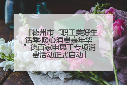 德州市“职工美好生活季·暖心消费嘉年华”德百家电惠工专项消费活动正式启动