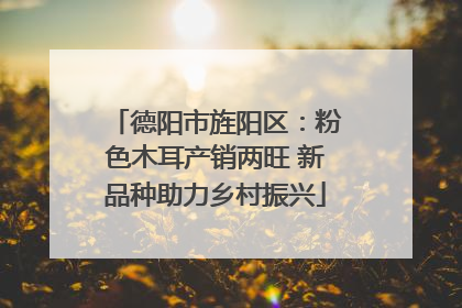 德阳市旌阳区：粉色木耳产销两旺 新品种助力乡村振兴