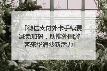 微信支付外卡手续费减免加码，助推外国游客来华消费新活力