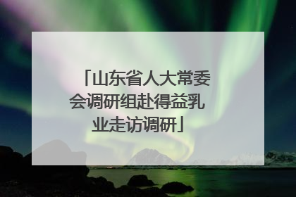 山东省人大常委会调研组赴得益乳业走访调研