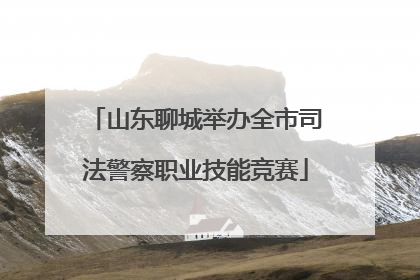 山东聊城举办全市司法警察职业技能竞赛