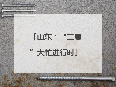 山东：“三夏”大忙进行时
