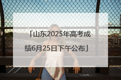 山东2025年高考成绩6月25日下午公布