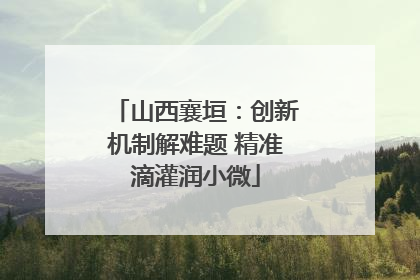 山西襄垣：创新机制解难题 精准滴灌润小微