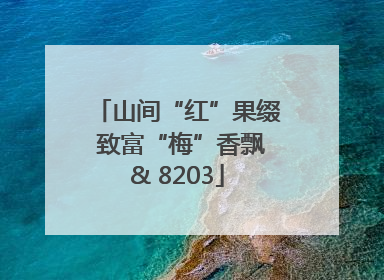 山间“红”果缀 致富“梅”香飘& 8203