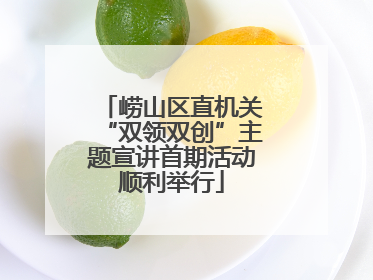崂山区直机关“双领双创”主题宣讲首期活动顺利举行