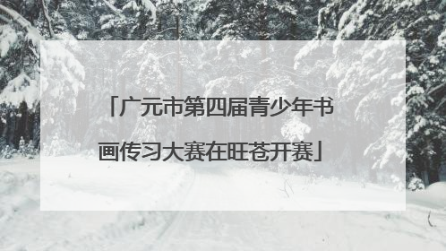 广元市第四届青少年书画传习大赛在旺苍开赛