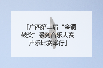 广西第二届“金铜鼓奖”系列音乐大赛声乐比赛举行