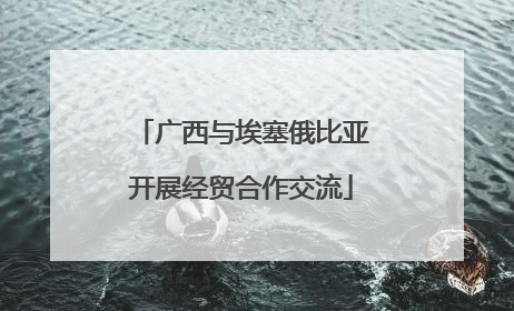 广西与埃塞俄比亚开展经贸合作交流