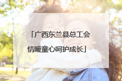 广西东兰县总工会情暖童心呵护成长